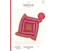 Sirdar Jewelspun Ombre Aran Crochet Pattern Booklet 10931 - Easy Blankets Pattern - One Size
