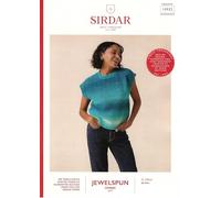 Sirdar Jewelspun Ombre Aran Knitting Pattern Booklet 10922 - Intermediate Tops, Slipovers Pattern - 28-54 Inches