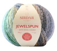 Sirdar Jewelspun with Wool Chunky, Shimmering Sea Glass (200), 200g