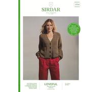 Sirdar Knitting Pattern 10764 - Ladies Half Brioche Pattern Cardigan in Double Knit Yarn