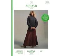 Sirdar Knitting Pattern 10767 - Ladies Round Neck Patterned Sweater in Double Knit Yarn