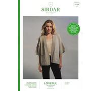 Sirdar Knitting Pattern 10768 - Ladies Drop Shoulder Half Sleeve Cardigan with Pockets in Double Knit Yarn