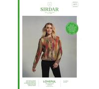 Sirdar Knitting Pattern 10771 - Ladies Multicoloured Diamond Patterned Cardigan in Double Knit Yarn