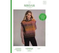 Sirdar Knitting Pattern 10772 - Ladies Multicoloured Tank Top in Double Knit Yarn