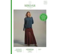 Sirdar Knitting Pattern 10773 - Ladies Cross-Over Round Neck Cabled Sweater in Double Knit Yarn