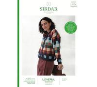 Sirdar Knitting Pattern 10776 - Ladies Checked Pattern Cardigan in Double Knit Yarn