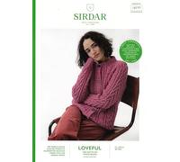 Sirdar Knitting Pattern 10777 - Ladies Cabled Cardigan in Double Knit Yarn