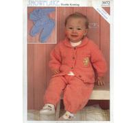 Sirdar Knitting Pattern 3972 : Baby Snowflake DK Jacket and Trousers (14-20in)