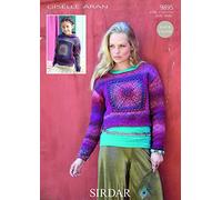 Sirdar Ladies/Girls Giselle Aran Sweater Knitting & Crochet Pattern 9895