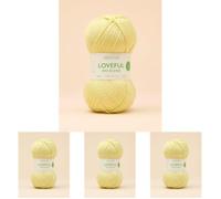 Sirdar Loveful 100% Bio Blend, Energised Lemon, 100g (Pack of 4)