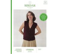 Sirdar Loveful Bio Blend DK Knitting Pattern Booklet 10917 - Intermediate Waistcoats Pattern - 28-54 Inches