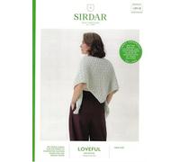 Sirdar Loveful Bio Blend DK Knitting Pattern Booklet 10918 - Intermediate Shawls, Wraps Pattern - One Size