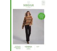 Sirdar Loveful DK Crochet Pattern - 10765 Ladies Sweater