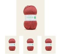 Sirdar, Loveful Recyled Acrylic Yarn, Ember, 100g (Pack of 4)