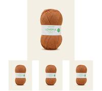 Sirdar Loveful Recyled Acrylic Yarn, Flame, 100g (Pack of 4)
