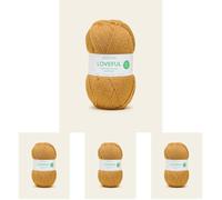 Sirdar Loveful Recyled Acrylic Yarn, Ochre, 100g (Pack of 4)