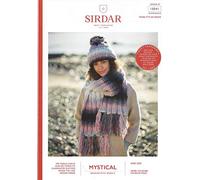 Sirdar Mystical Brushed Yarn Knitting Pattern - 10041 Hat & Scarf