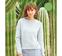 Sirdar No.1 Aran Stonewashed Knitting Pattern - 8268 Sweater