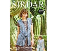 Sirdar No.1 Aran Stonewashed Knitting Pattern - 8273 Cardigan & Waistcoat