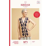 Sirdar No.1 Double Crepe Knitting Pattern - 10666 Tunic Vest