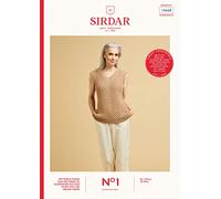Sirdar No.1 Double Crepe Knitting Pattern - 10668 Tank Top