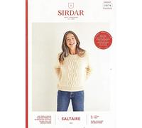 Sirdar Saltaire Aran Knitting Pattern Booklet - 10174 Sweater