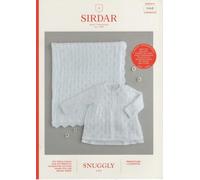 Sirdar Snuggly 2 Ply Knitting Pattern - 5468 Baby Matinee Coat & Shawl