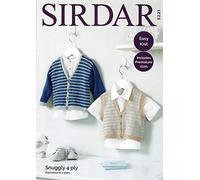 Sirdar Snuggly 4 ply Knitting Pattern 5221 Cardigan & Waistcoat