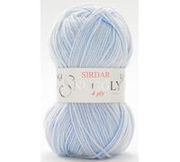 Sirdar Snuggly 4 Ply Knitting Wool/Yarn Pastel Blue 321 - per 50g ball