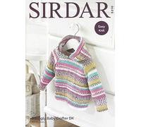 Sirdar Snuggly Baby Crofter DK Knitting Pattern 5210 Hooded Sweater