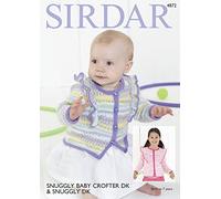 Sirdar Snuggly Baby Crofter DK & Snuggly DK - 4872 Cardigan Knitting Pattern