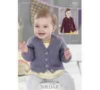 Sirdar Snuggly Baby DK Knitting Pattern - 4582 Cardigans