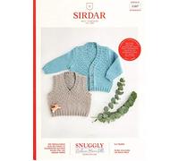 Sirdar Snuggly Cashmere Merino Silk DK Knitting Pattern - 5387 Cardigan & Tank Top