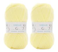 Sirdar Snuggly DK Double Knitting, Lemon (252), 50g (Pack of 2)