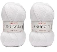 Sirdar Snuggly DK Double Knitting, White (251), 50g (Pack of 2)