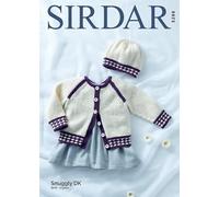 Sirdar Snuggly DK Knitting Pattern - 5288 Cardigan & Hat