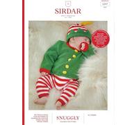 Sirdar Snuggly DK Knitting Pattern Pamphlet - 5497 'Elf on The Shelf' Baby Christmas Outfit (5 Items)