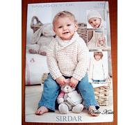 Sirdar Snuggly Knitting Pattern 1785 for Shawl Jumper + Hat + Blanket Age - Baby to 7 years.