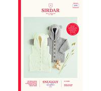 Sirdar Snuggly Snowflake Chunky Knitting Pattern Booklet - 5395 Hooded Gilet & Hooded Cardigan