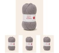 Sirdar Soft Down, Brushed Silver 100g (Pack of 4)