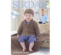 Sirdar Supersoft Aran Knitting Pattern - 4899 Cardigans, Hat & Blanket