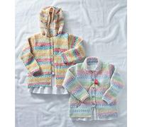 Sirdar Supersoft Aran Rainbow Drops Knitting Pattern - 2502 Cardigans