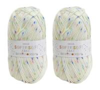 Sirdar Supersoft Aran Rainbow Drops, Love Hearts (852), 100g (Pack of 2)