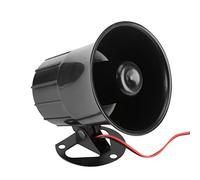 Siren Horn, DC12V 15W 110dB Universal ABS Wired Alarm Monophonic Loud Horn Speaker with Bracket for Car Truck Home Security System