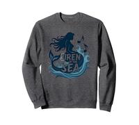 Siren of the Sea: Enchanting Mermaid Melody Sweatshirt, Adult Unisex, Dark Heather Grey, S