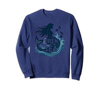 Siren of the Sea: Enchanting Mermaid Melody Sweatshirt, Adult Unisex, Navy, M