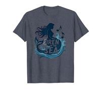 Siren of The Sea: Enchanting Mermaid Melody T-Shirt, Men, Heather Blue, L