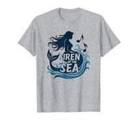 Siren of The Sea: Enchanting Mermaid Melody T-Shirt, Men, Heather Grey, 3XL