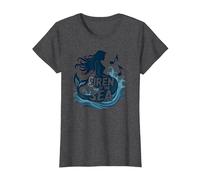 Siren of The Sea: Enchanting Mermaid Melody T-Shirt, Women, Dark Heather Grey, L