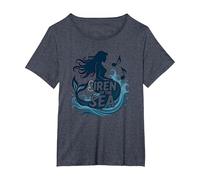 Siren of The Sea: Enchanting Mermaid Melody T-Shirt, Women's Plus, Heather Blue, 3X